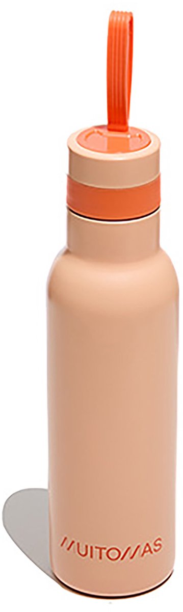 Muitomas Thermofles - Dubbel geïsoleerde voering - 500ml – 12 uur warm of 24 uur koude dranken - Peach Fuzz