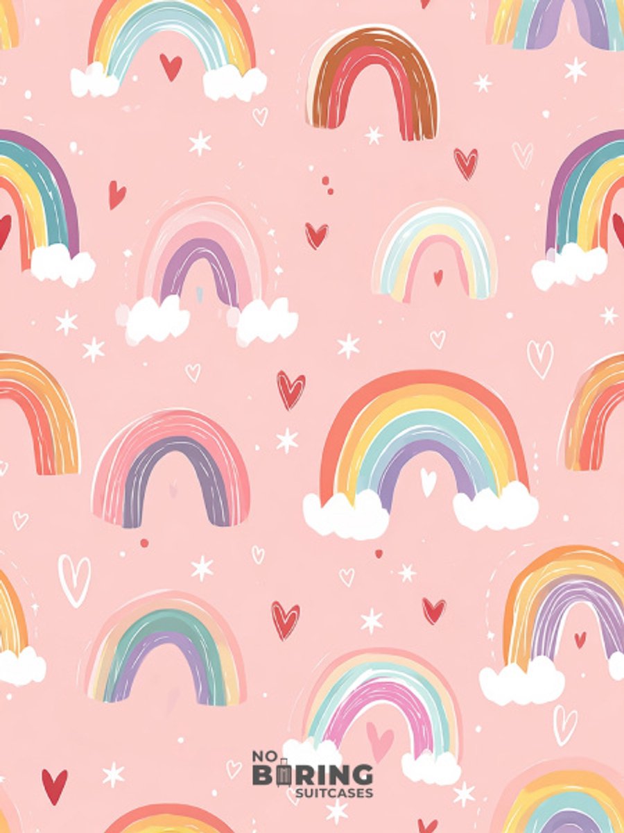 Kinderkoffer roze - Regenbogen - Roze