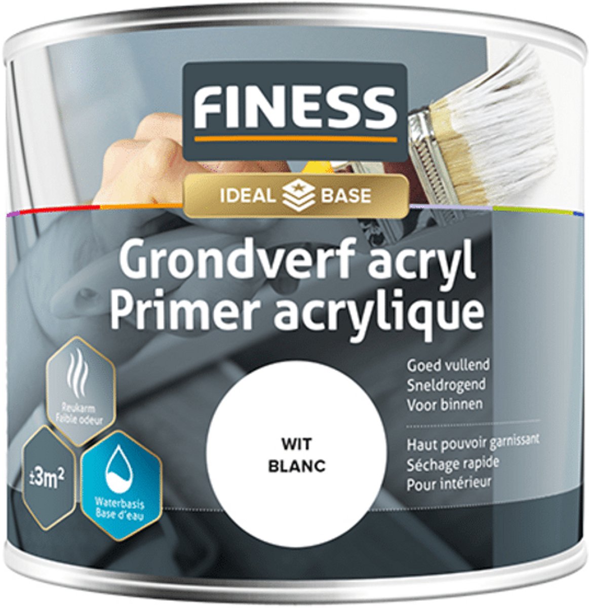 FINESS Grondverf Acryl 250 ml Wit bi