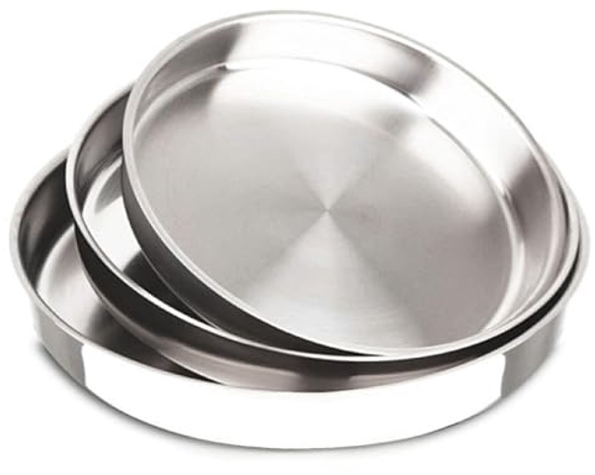 Ovenplaat Set van 3 Roestvrij Stalen Bakplaten 28 32 36 cm