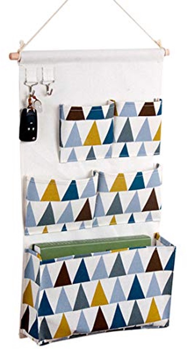 Hangorganizer voor Deur met 5 Vakken - Ideaal voor Badkamer en Garderobe
