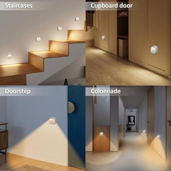 Accu-traplicht met Bewegingssensor | LED Nachtlampje | Draadloze Wandlamp | Warmwit | Sensor Trapverlichting — afbeelding 5