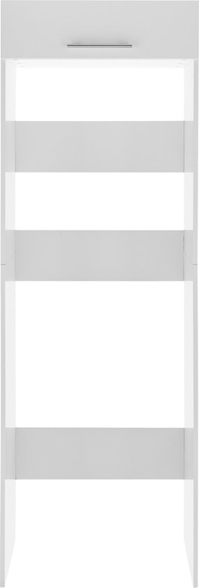 Wasmachine kast - Wasmachine kast en droger kast - Wasmachine ombouw - Houten wasmachine meubel - Wit