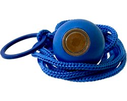 Boulemaus – Jeu de Boules - Magneet - Krachtige Magnetische bouleopraper donkerblauw in de vorm van but met koord – 4 kg