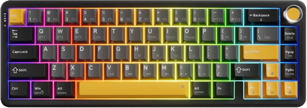 Marvo Titan 65 mechanische gaming toetsenbord - draadloos - RGB verlicht