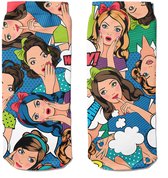 Goby Pop Art Enkelsokken – Happy Socks – Grappige Sokken - Vrolijke Sokken – Maat 35–39