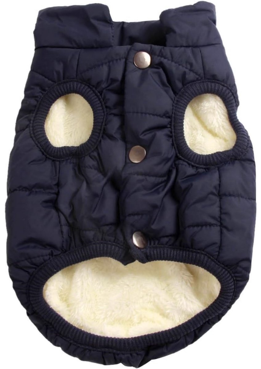 TOVBMUP Hondenjas - Kleine Hondenjas - Winterwarmte voor Honden - Maat M - Winddicht Vest - Fleece - Extra Zacht - Speciaal voor Kleine Honden - Blauw