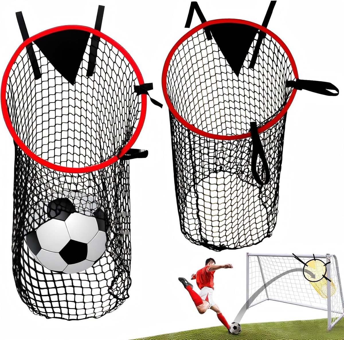 PodiuMax Kruising Target - Voetbal Goaltjes - Set van 2 - Voetbal Schietdoel Precisietrainer- Voetbal Spullen