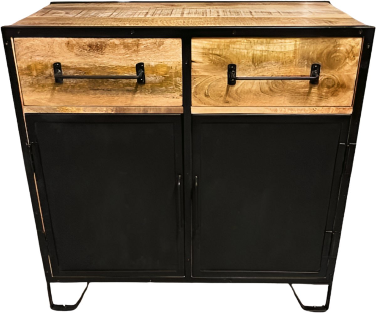 Industriële kast / Dressoir van Mangohout - Dressoir - 80 cm breed