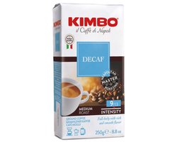 Kimbo decaffeïnato (250gr gemalen koffie)