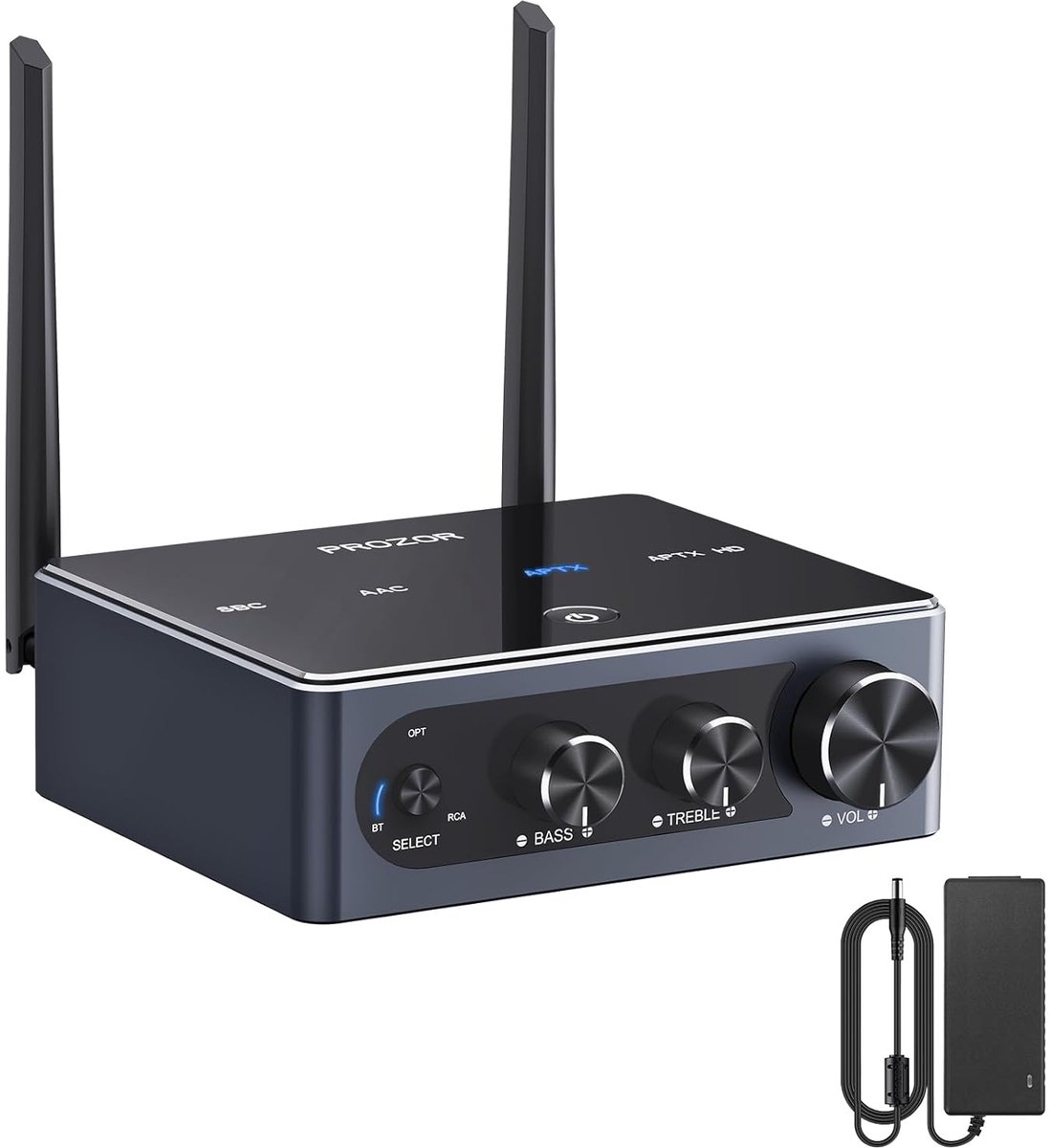 NÖRDIC Bluetooth 5.2 Hi-Fi versterker - 192kHz/24Bit - 2x 100W speaker uitgang