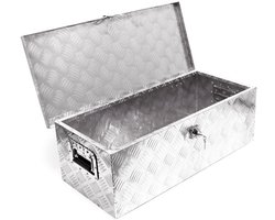 Aluminium - kist - transportkist - 78x26x35 - cm - zilverkleurig