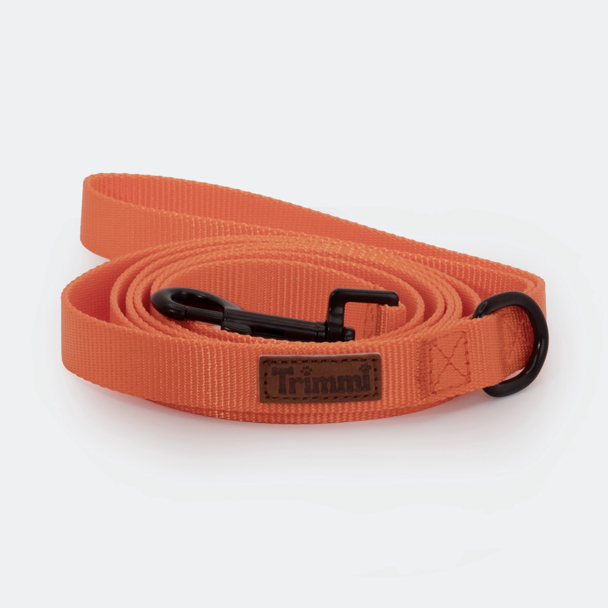 Nylon riem oranje - 200 cm x 2 cm - honden riem - gepersonaliseerd - hondenriemen - halsband - hond - hondenhalsband met naam - halsbanden, riemen & tuigen - Trimmi