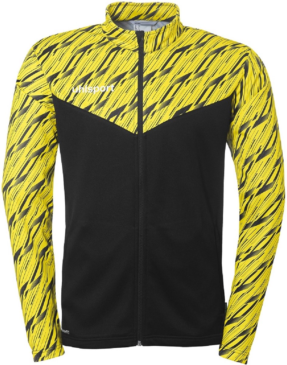 Uhlsport Trainingsjacke Progressive 28 Poly Jacke 1002269 Schwarz/Limonengelb-4XL