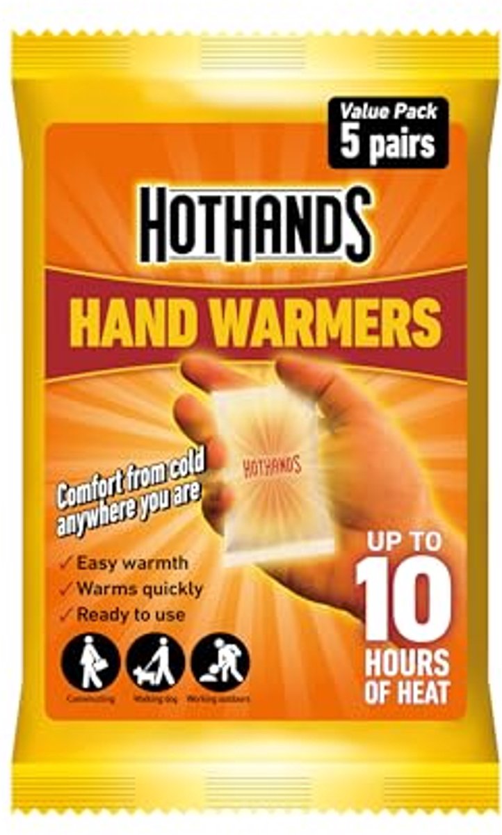 Unisex handwarmers - 5 paar, transparant, langdurige warmte tot 10 uur