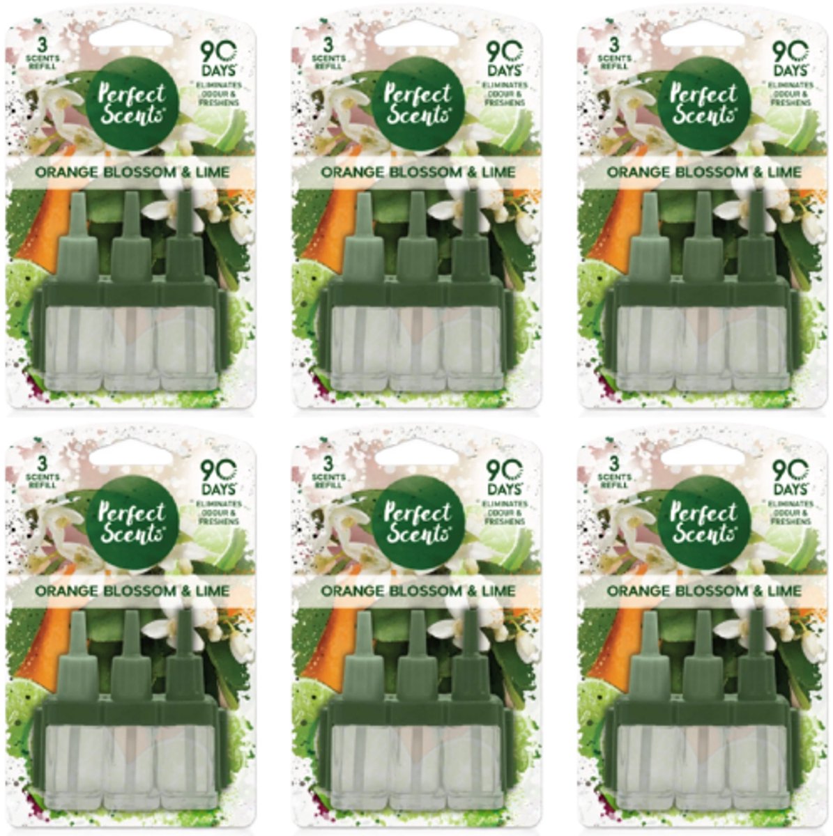 Ambi Pur - Perfect Scents 3Volution Navulling Orange Blossom & Lime - 6 x 20 ml