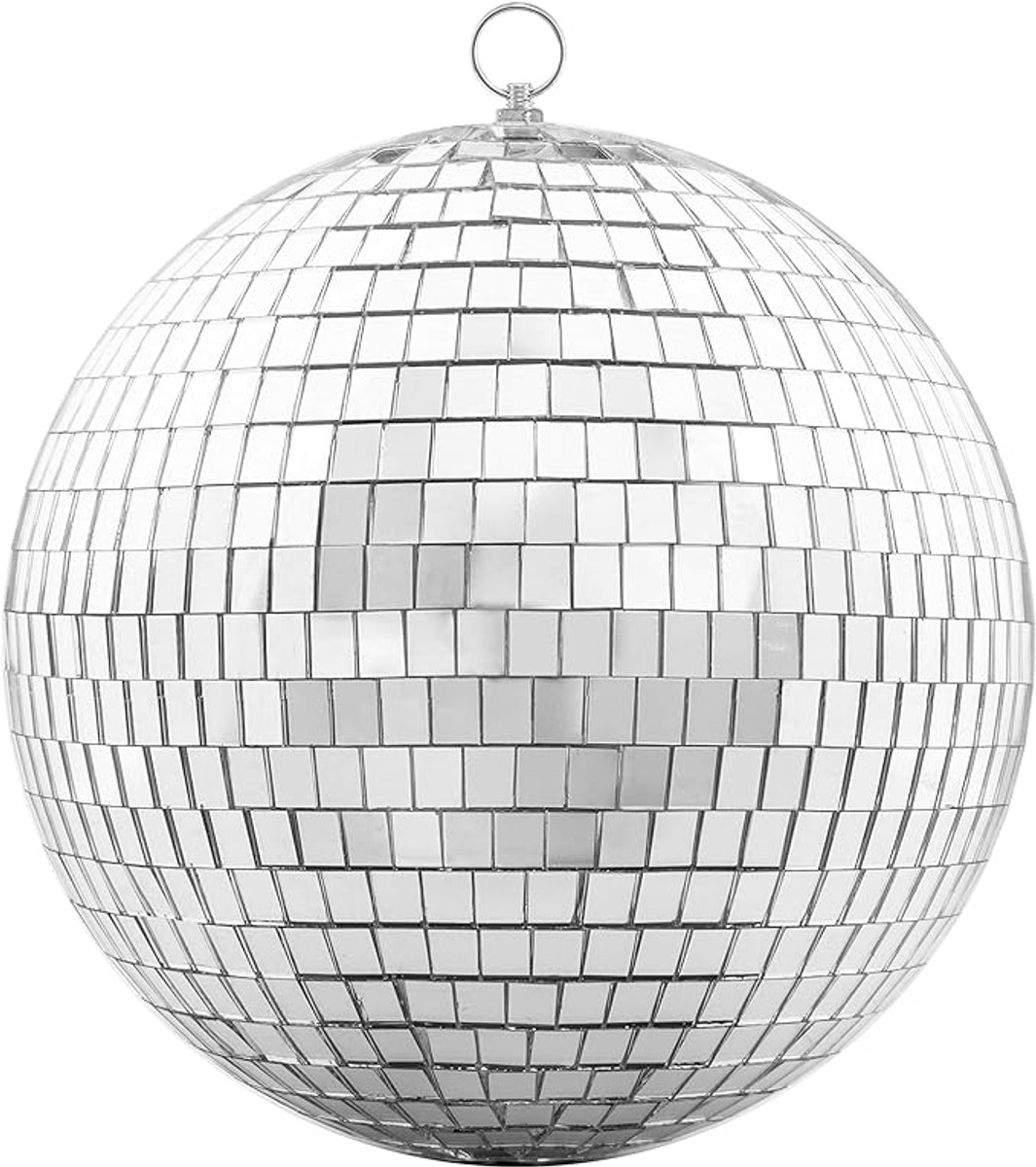 Discobal - Discobol - Spiegelbol - zilver - 20 cm