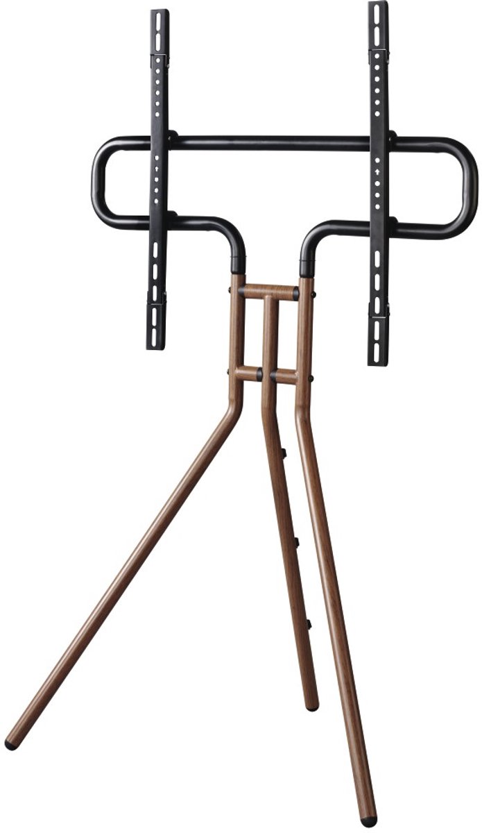 Hama tv standaard - Vast - 75 inch - max 40kg - VESA 600x400 - in hoogte verstelbaar - Houtlook walnoot