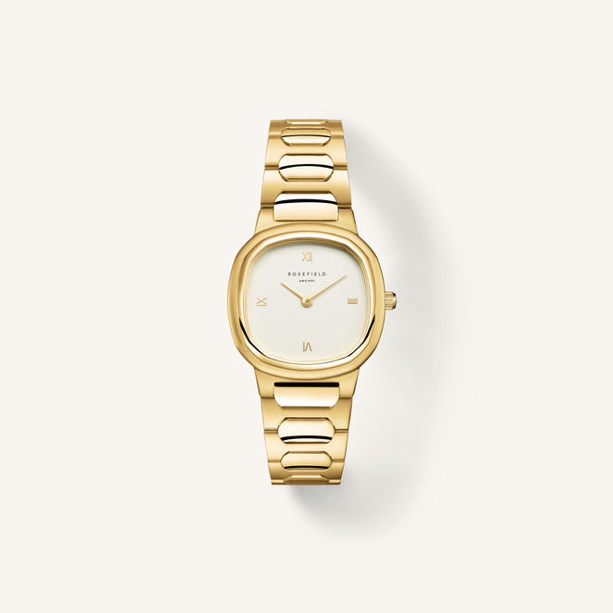 Rosefield Gaia Creme goudkleur horloge dames - ORCGSG-OR01