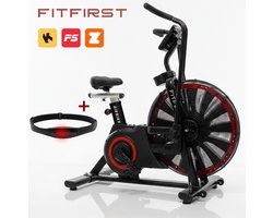 FitFirst AirBike X-65 Max – Met Trainings Apps - HIIT Trainer – Hometrainer – 7 Trainingsprogramma’s – Ergonomische Handgrepen – Thuis Fitness