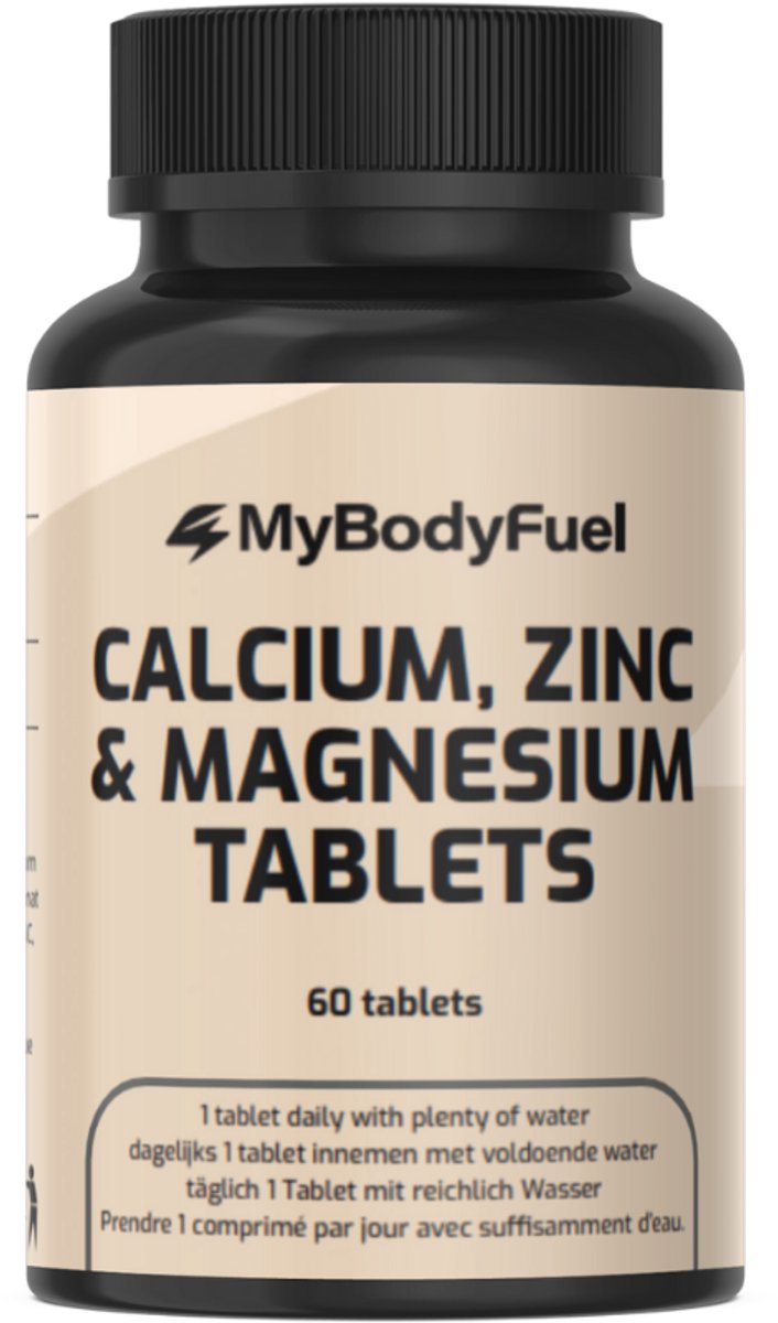 MyBodyFuel - Calcium Magnesium Zink Tabletten - 3-in-1 Mineralencomplex - 60 Tabletten