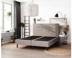 Studio - Boxspring - Pieter met geïntegreerde topper - 180x210 cm - Beige