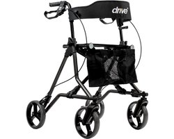 Rollator Torro Acero – Opvouwbaar - Licht te bedienen - Comfortabel - Voor binnen en buiten - 150 kg draagvermogen