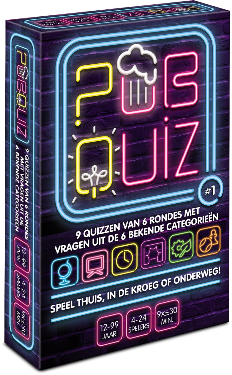 Pubquiz #1; 9x pubquiz van 6 rondes - quizpuzzels - pocketformaat Vragenspel - Kaartspel - Quizspel / Partyspel met Trivia voor thuis, in de kroeg of onderweg - 4-24 spelers / groepen - totaal 198 vragen over Nederland! van Puzzles & Games — cadeau in Spellen & Speelgoed - foto 2