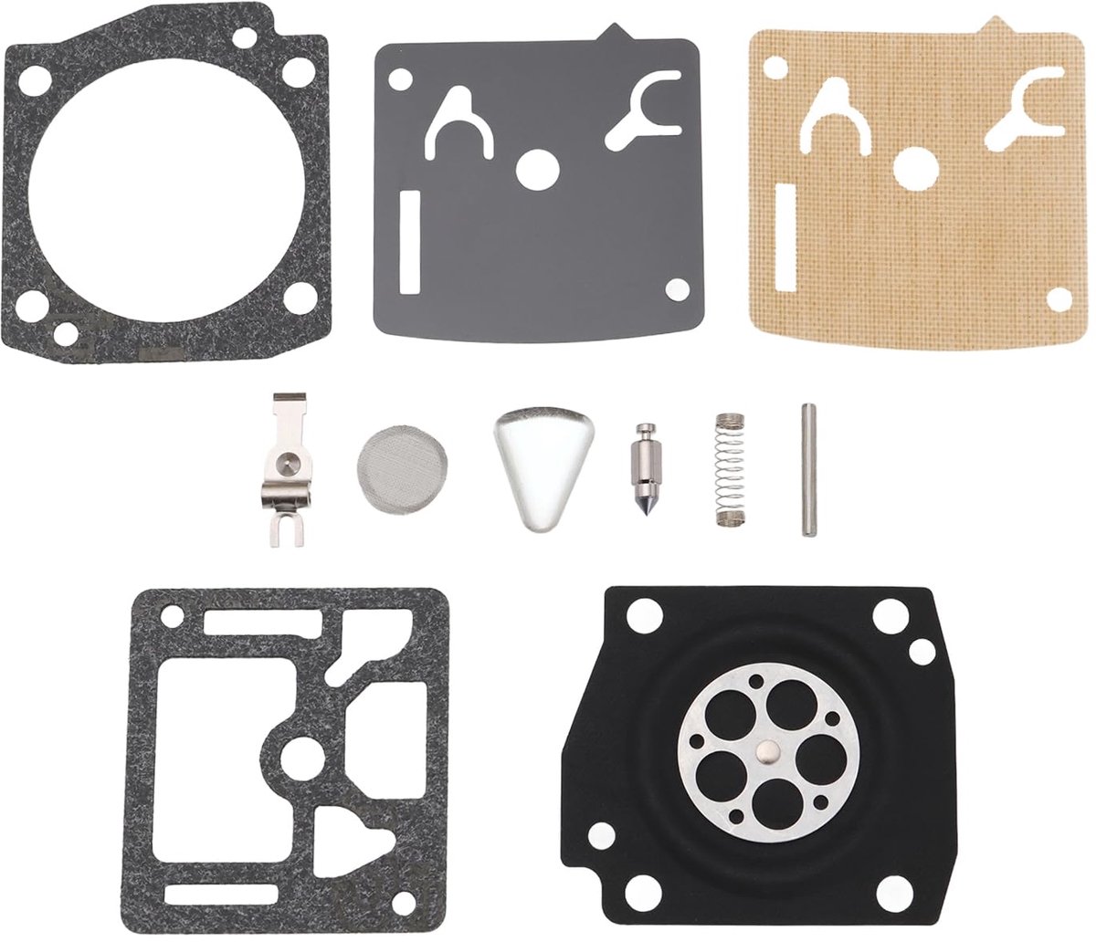 Carburateur Diafragma Reparatiekit, 2 Stukken, 038153410, Carburateur Pakking Kit 038153370, Compatibel met Zama RB-201, Compatibel met Dolmar PS6400 7300 7310 7900 7910