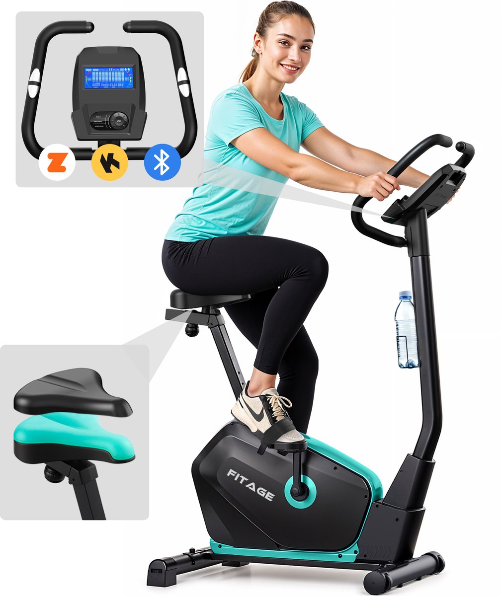 FITAGE Hometrainer - Fitnessfiets met 32 Weerstandsniveaus -