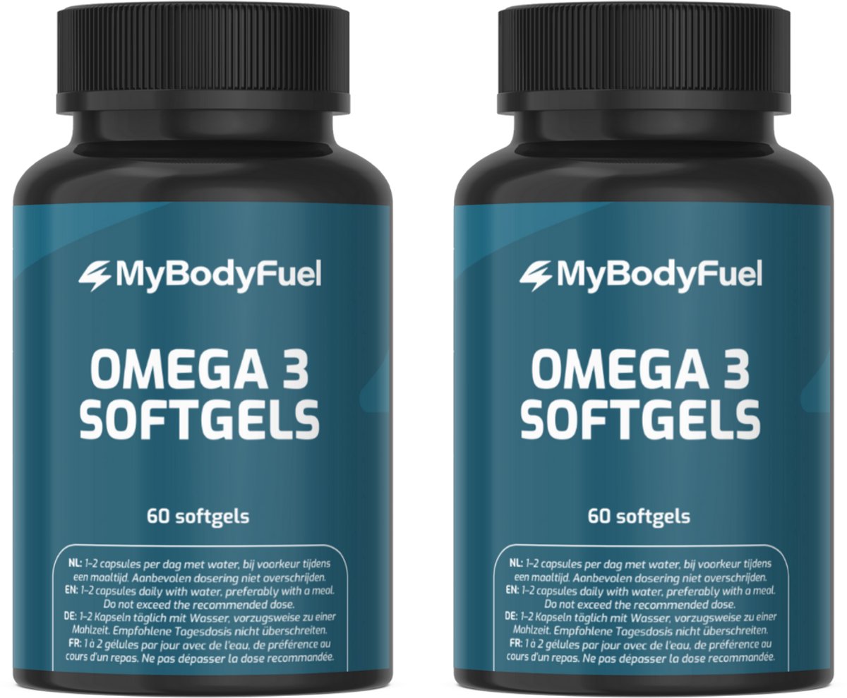 MyBodyFuel - Omega 3 Visolie Capsules - 2 Pack - 1000 mg - EPA & DHA - 120 Softgels