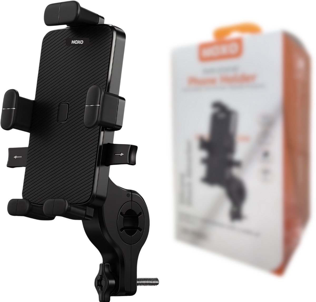 Telefoonhouder Fiets - 360 Rotatie - Horizontaal - Achteruitkijk Spiegel Fietshouder - GSM Houder