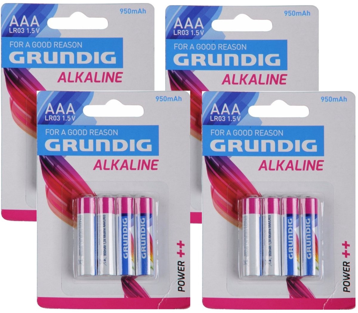16x Grundig alkaline batterijen AAA - LR03 batterijen