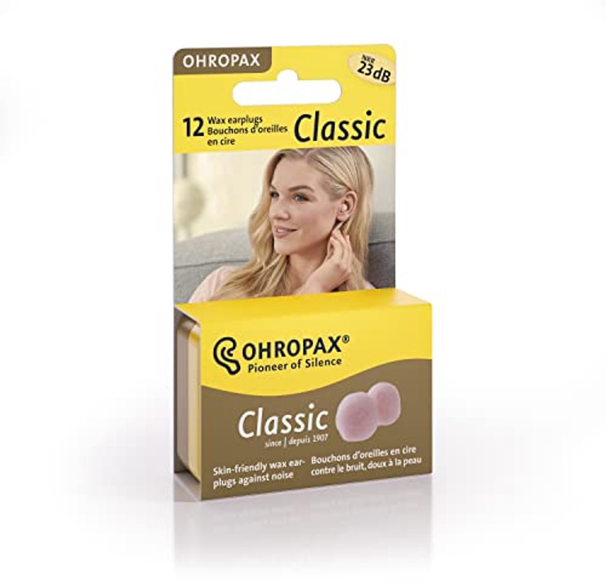 Classic Oordopjes voor Lawaai Bescherming - 12 Stuks