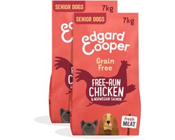 Edgard & Cooper Hondenvoer Droog Scharrelkip - Noorse Zalm Senior - 2 x 7 kg - Voordeelverpakking