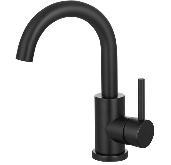 LOMAZOO Wastafelkraan Zwart Styx - Zwarte Wastafelkraan - Badkamerkraan Zwart - Zwarte Badkamerkraan