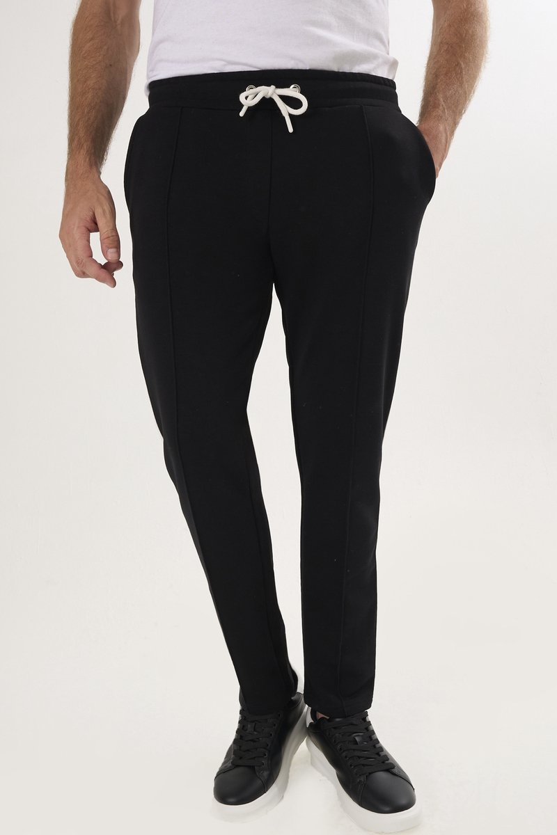 Felix Hardy Casual Jogger Broek - Sportsbroek Katoen Heren Zwart - M