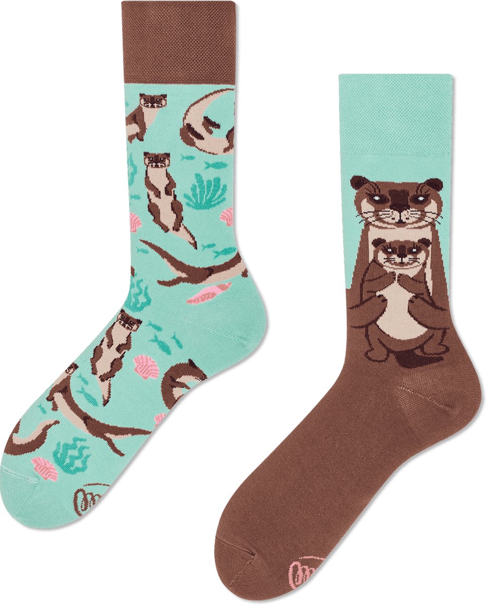 Many Mornings unisex sokken - Otter Stories - Unisex - Maat: 39 - 42