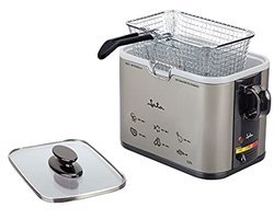 Compacte Friteuse 1000 Watt met Antiaanbaklaag en Glazen Deksel, 1,3 Liter
