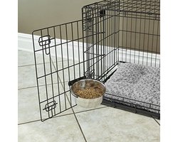 Roestvrijstalen Water- en Voerschaal met Houder voor Huisdieren - Snap'y Fit
