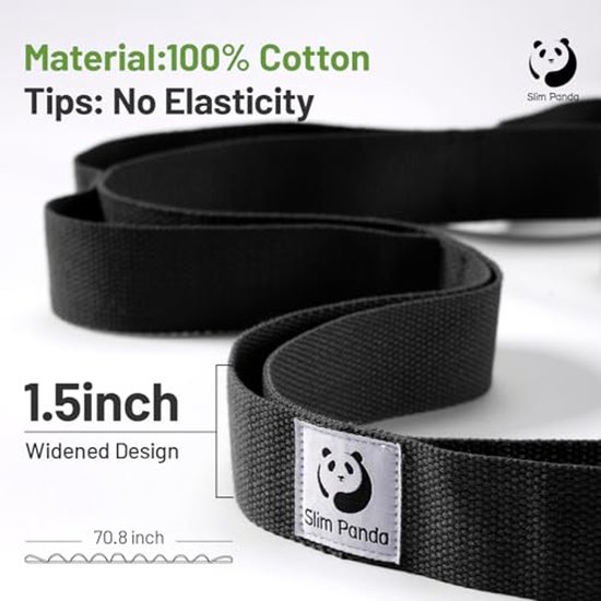 Yoga Stretchband met 10 Lussen - 180 cm - Geschikt voor Pilates, Ballet en Fysiotherapie — afbeelding 5