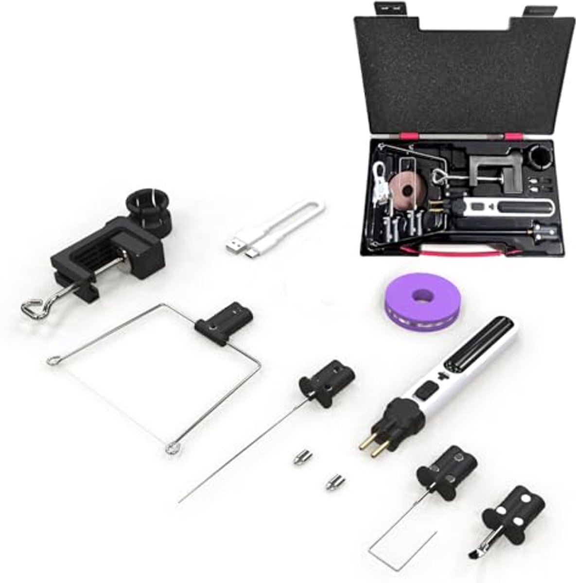 Elektrische piepschuimsnijder 5-in-1 - Professionele schuimsnijder met USB-oplading
