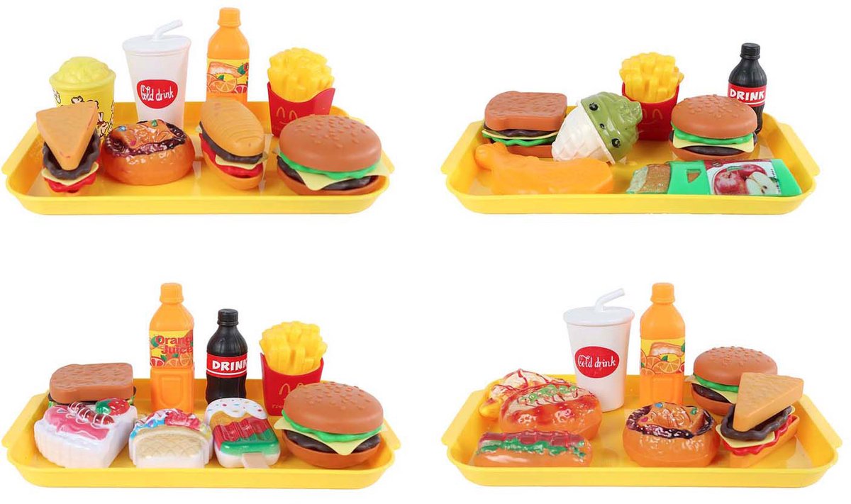 Speelset Fast Food Mini Menu per stuk