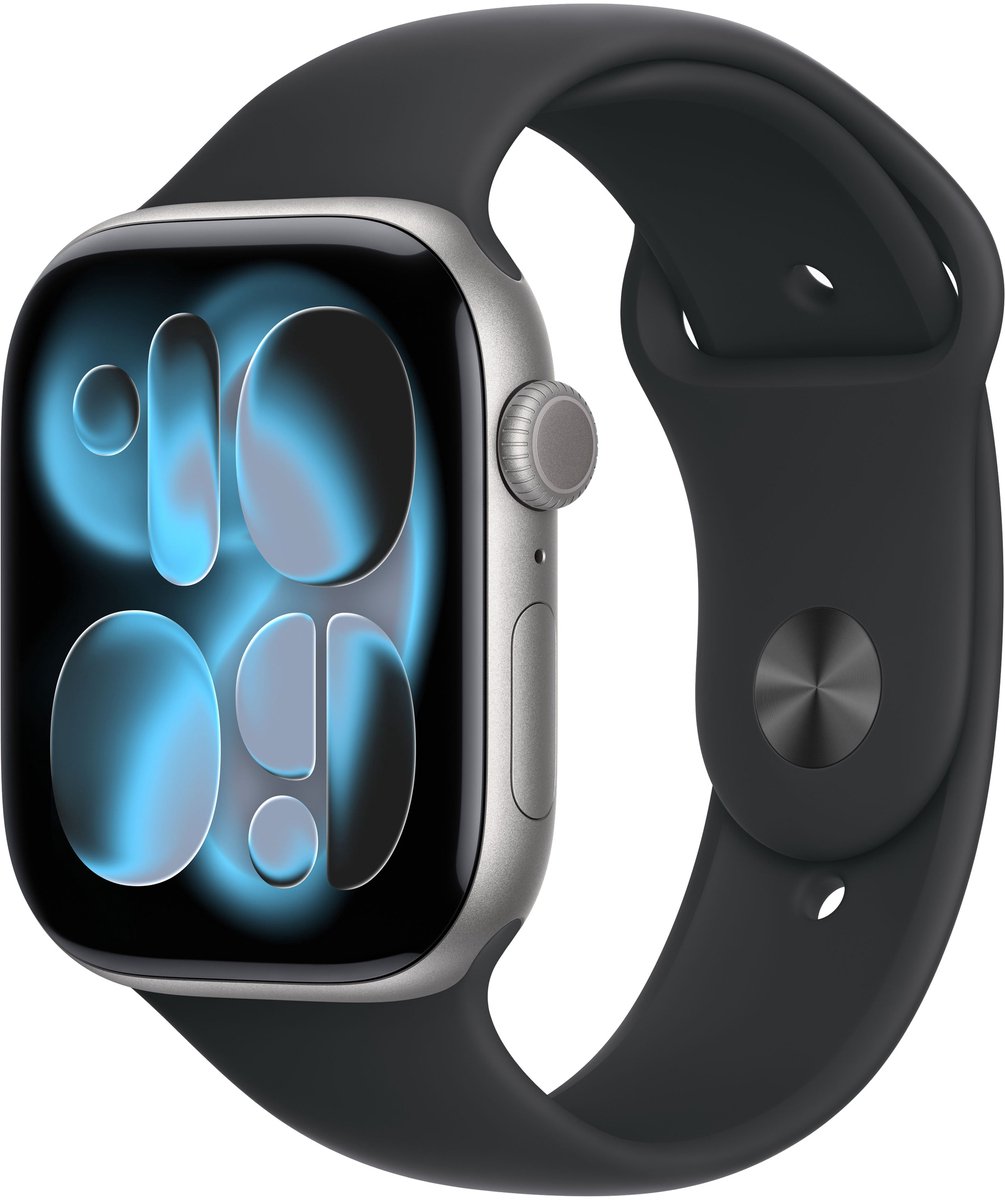 Apple Watch Series 11 gps - 46mm Aluminium Case - Black Sport Band M/l Smartwatch Space Grey