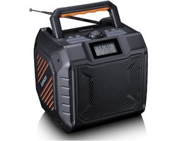 LENCO ODR-160GY - Radio DAB+/ FM portable outdoor puissante avec Bluetooth- Résistant à l'eau IPX5 - Grijs