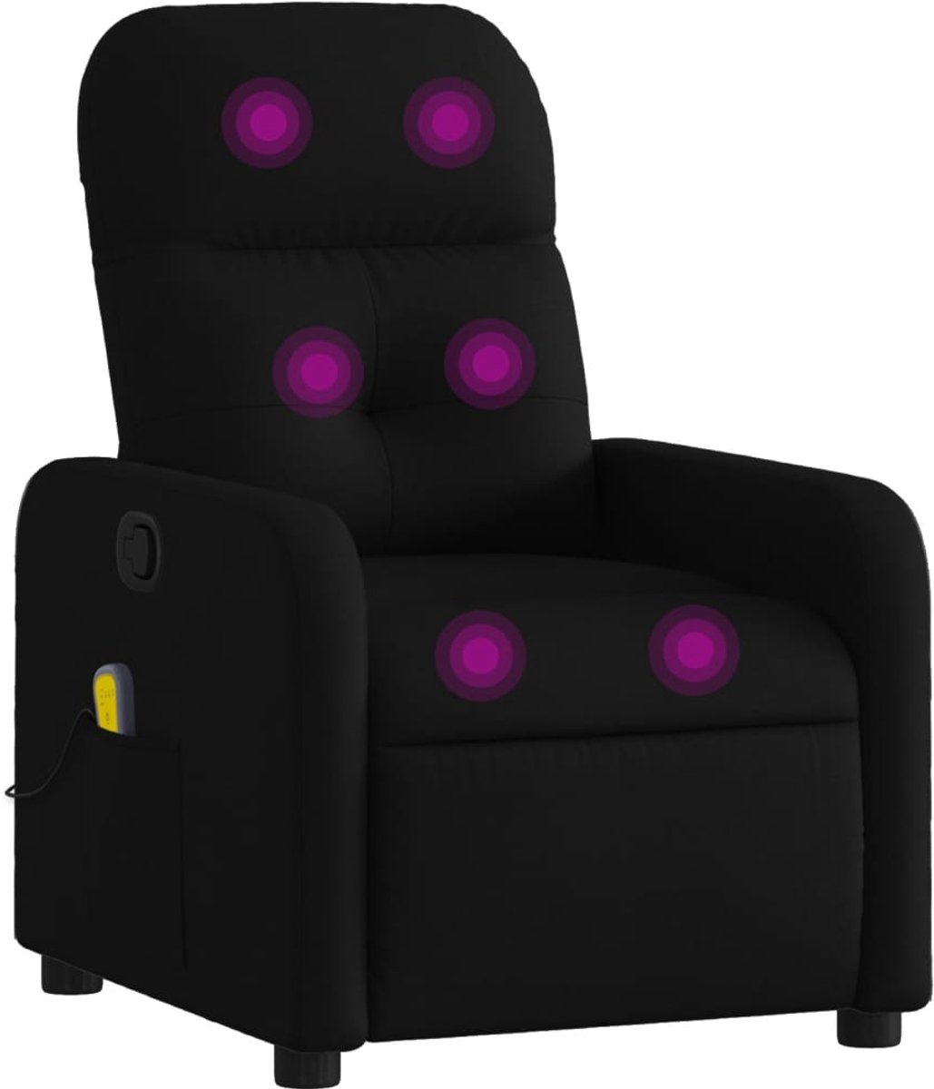 vidaXL Massagestoel - met - zwarte - stof