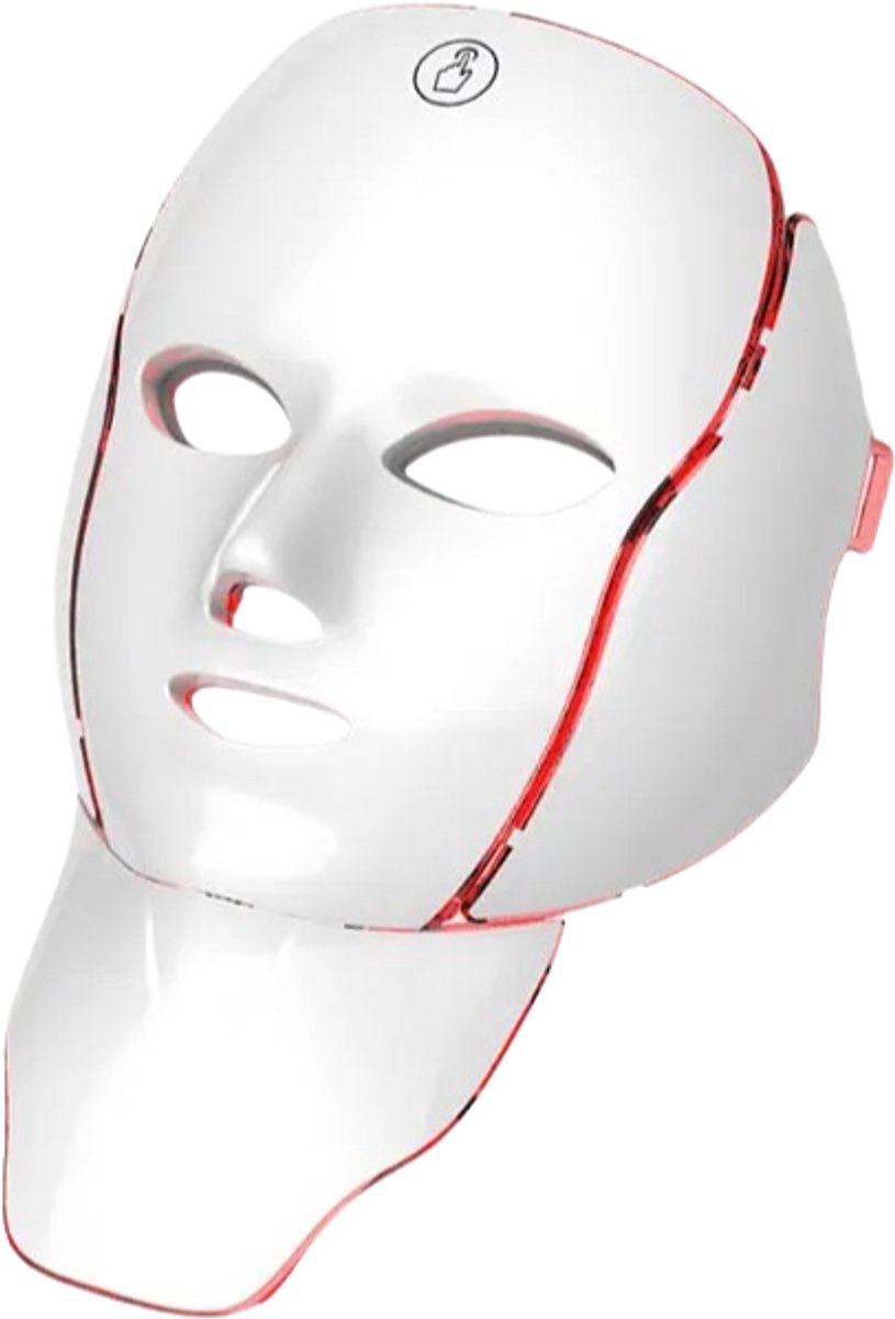 Benelux Select LED gezichtsmasker – LED Gezichtsmasker Lichttherapie – 7 Kleuren – Hals & Gezicht – Tot 2,5 Uur Batterij