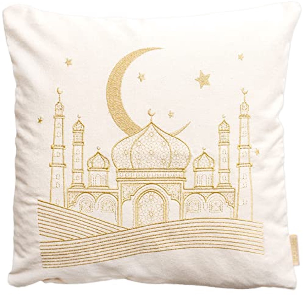 Hoogwaardige Kussenhoes voor Ramadan Decoratie - Goud Geborduurd - 40 x 40 cm