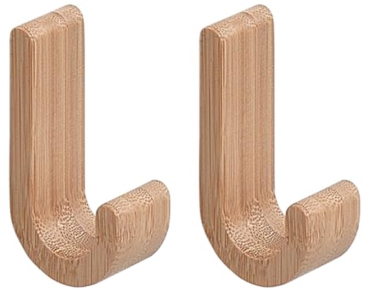 Set van 2 stijlvolle natuurlijke kleerhangers