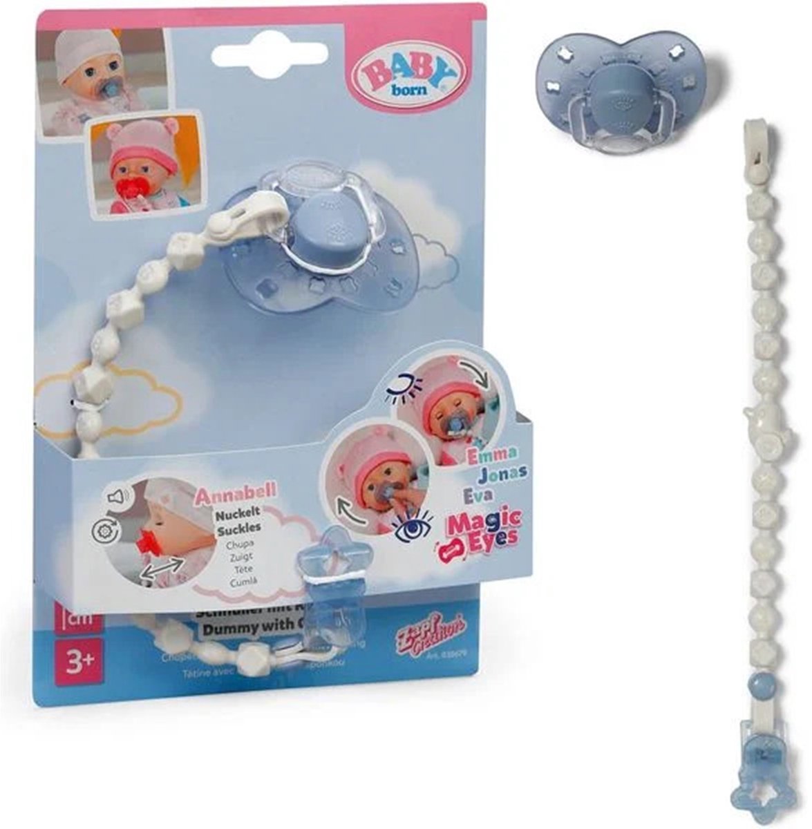 BABY born speen met clip poppenaccessoire - Assorti. — afbeelding 3